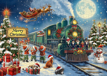 Rompecabezas de tren de Navidad Puzzle 1000 piezas